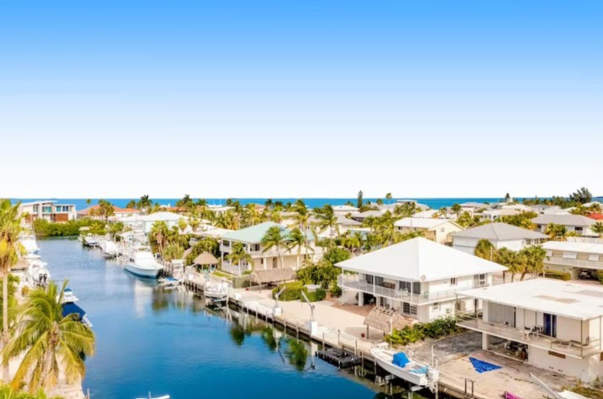 Canals lead to many to many of Islamoradas vacation homes.