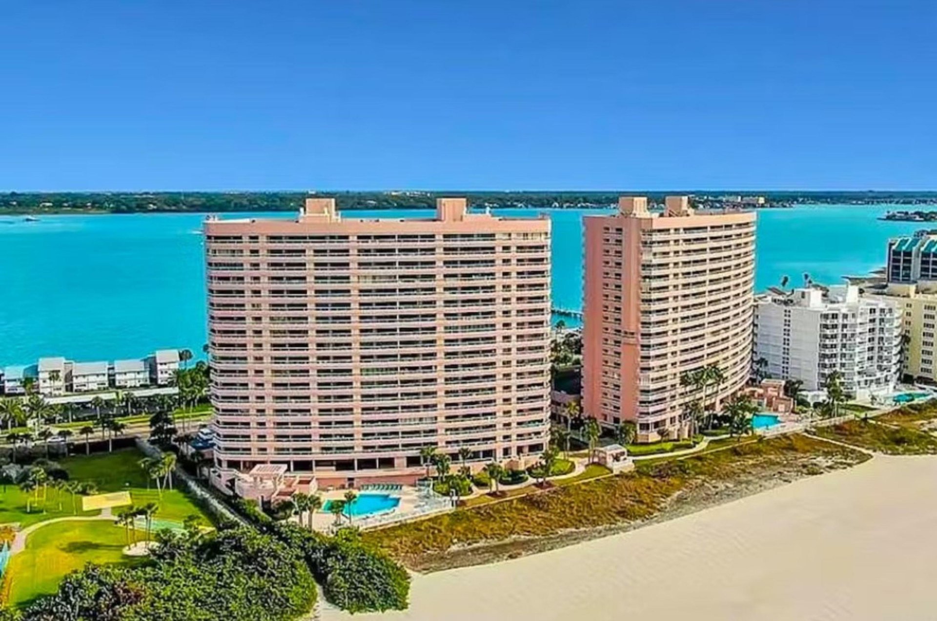 Crescent Beach Club is a highrise resort on the shores of Clearwater Beach.