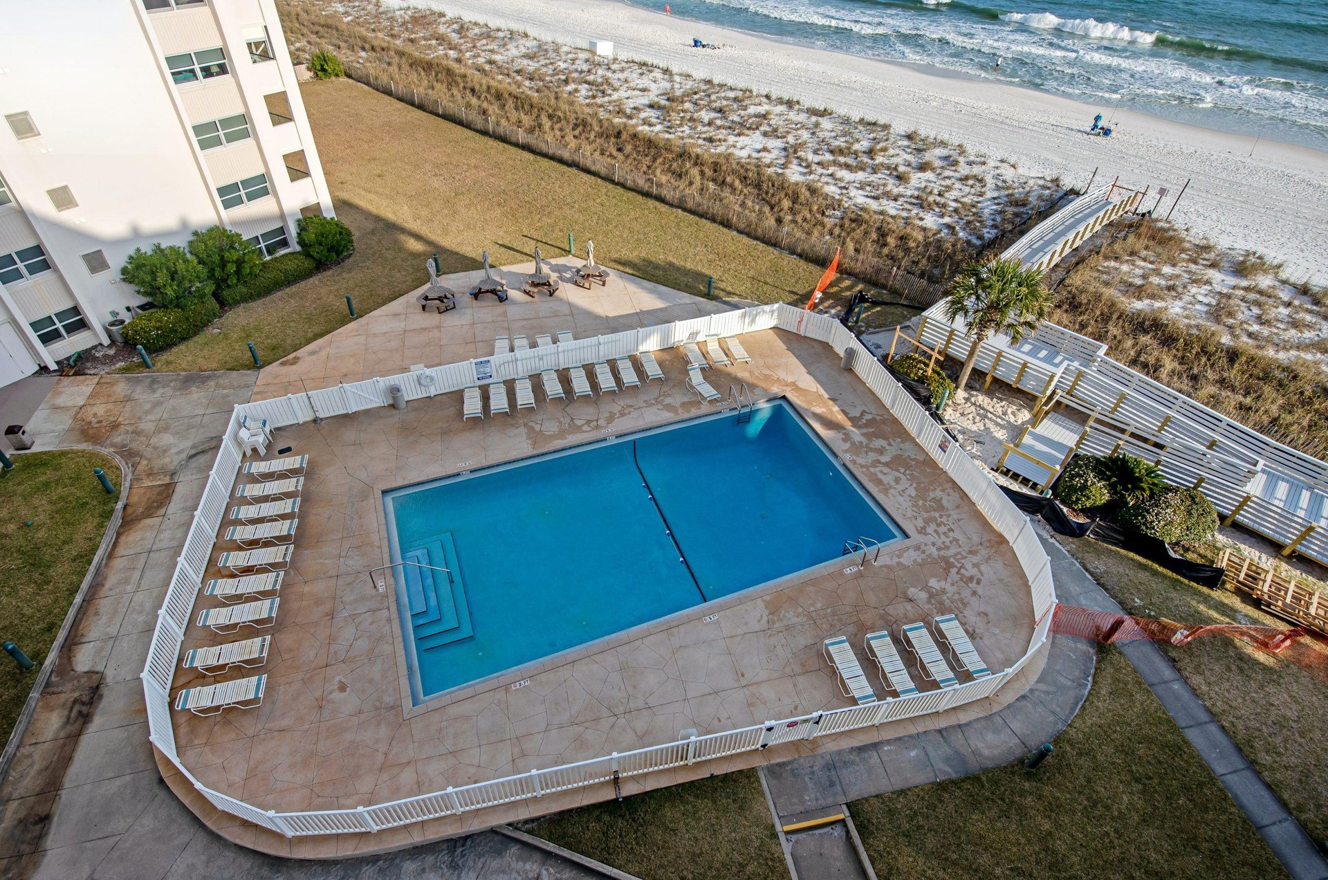 Take a dip in the outdoor pool at Regency Towers