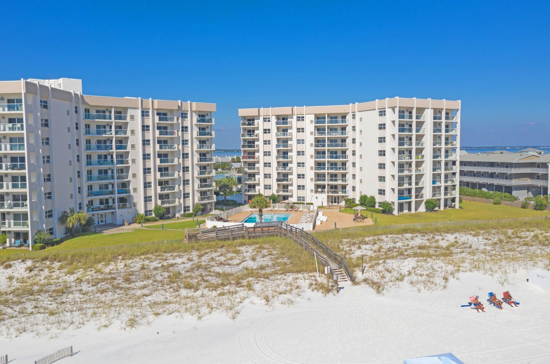 The condos are perfect for a peaceful beach vacation