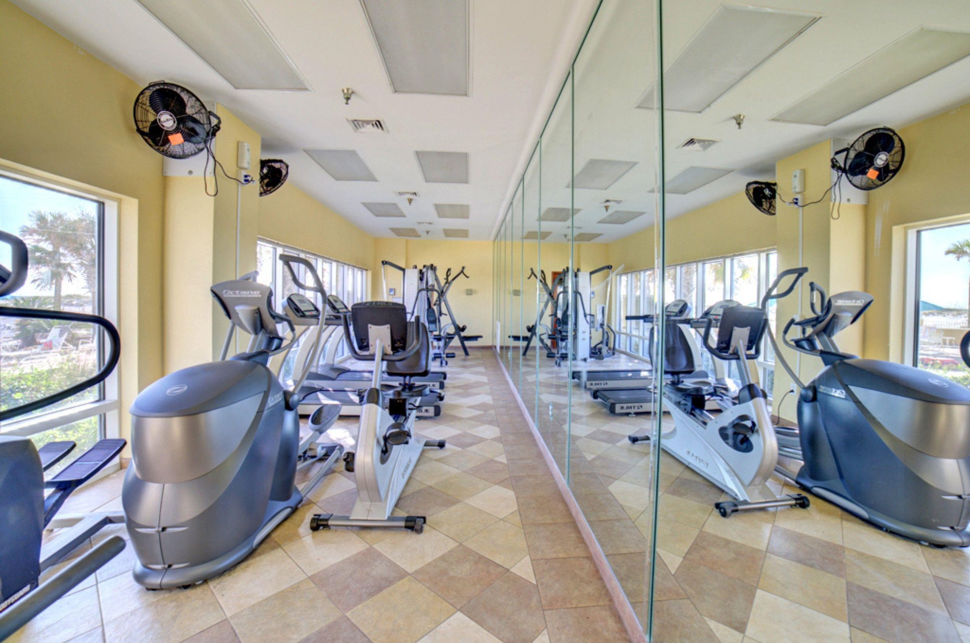 Enjoy a workout at the Gulfside fitness center