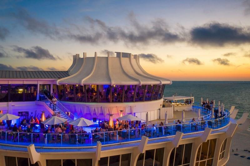 Bellwether Grand Plaza Rooftop bar above Treasure Island Beach