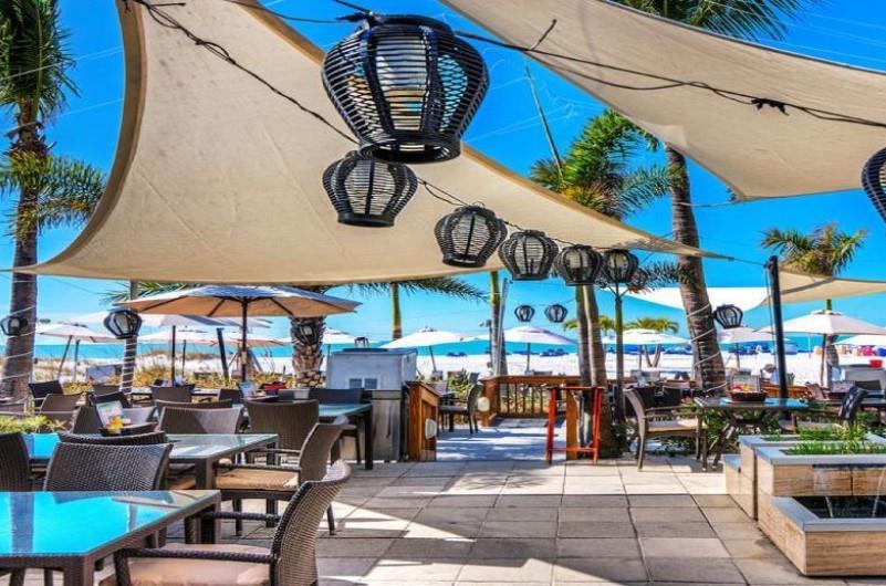 Grand Plaza Beachfront Cabana Area at St. Petersburg Beach