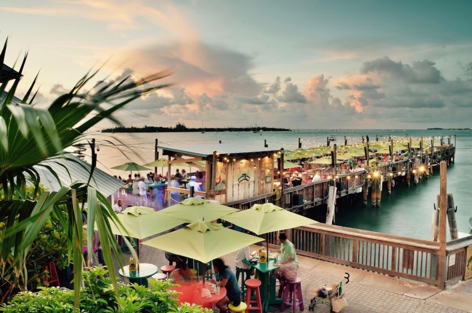 The restaurant on the pier at Ocean Key Resort