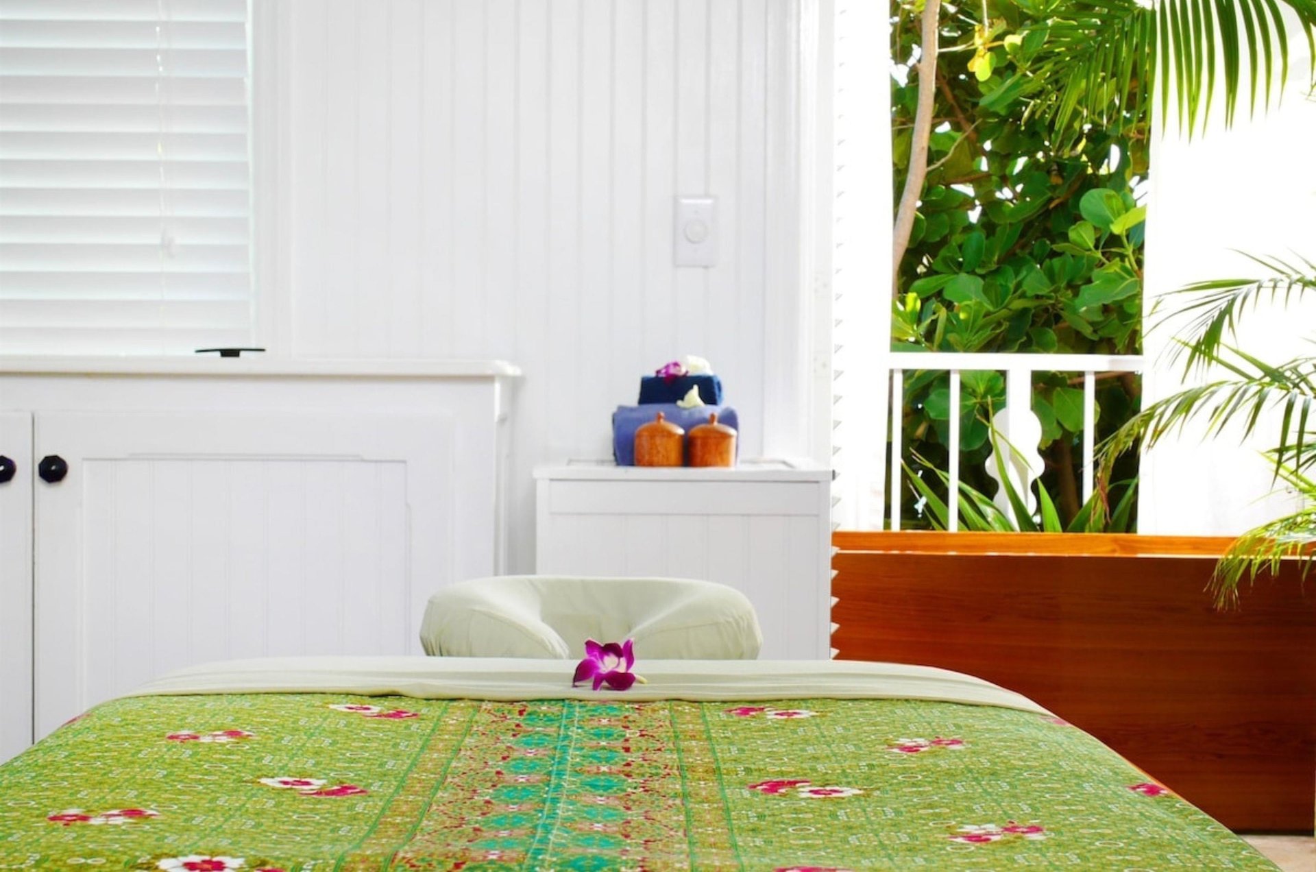 A massage table at Ocean Key Resort in Key West, Florida