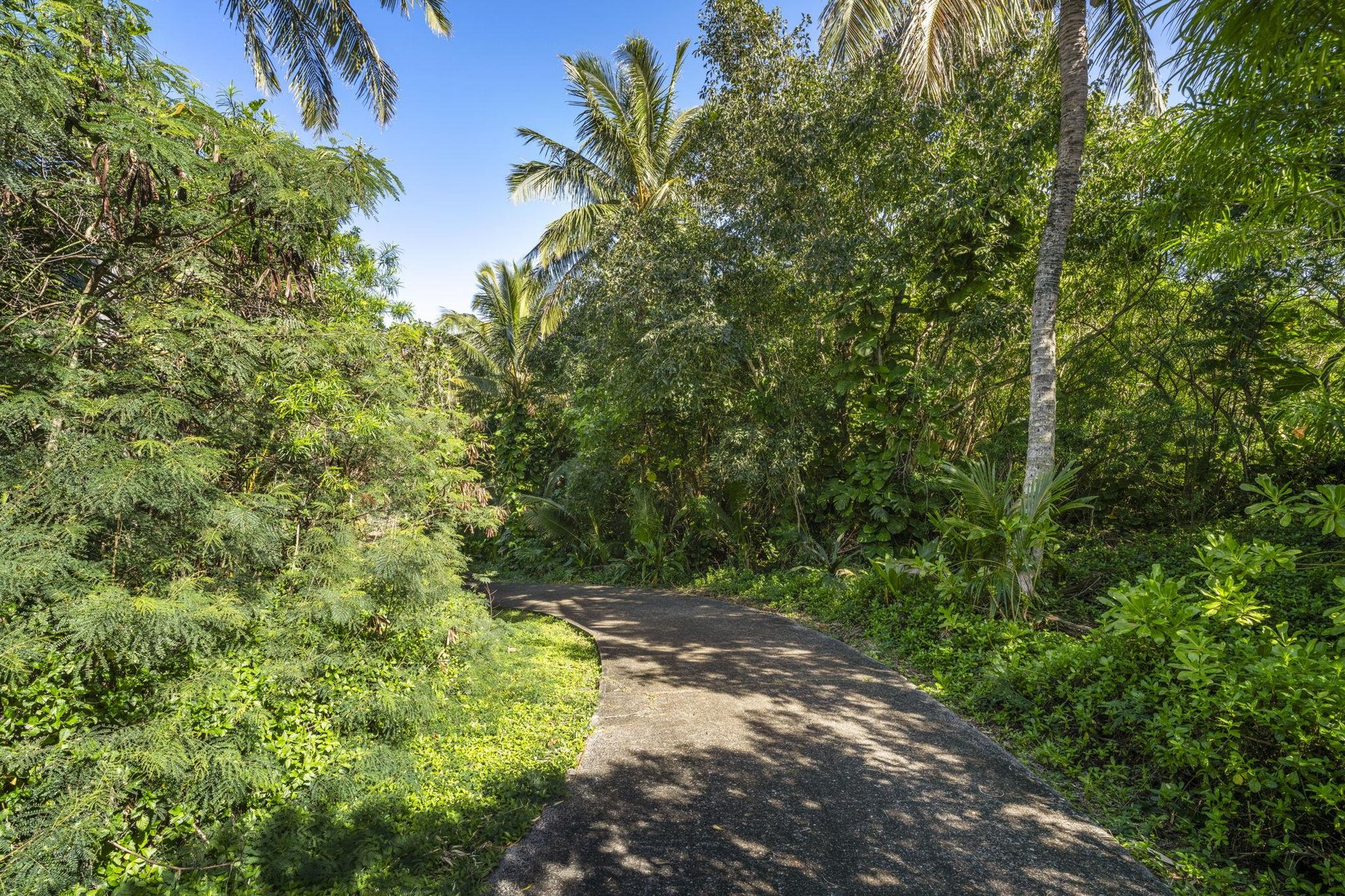 Walk down the driveway to the beach path