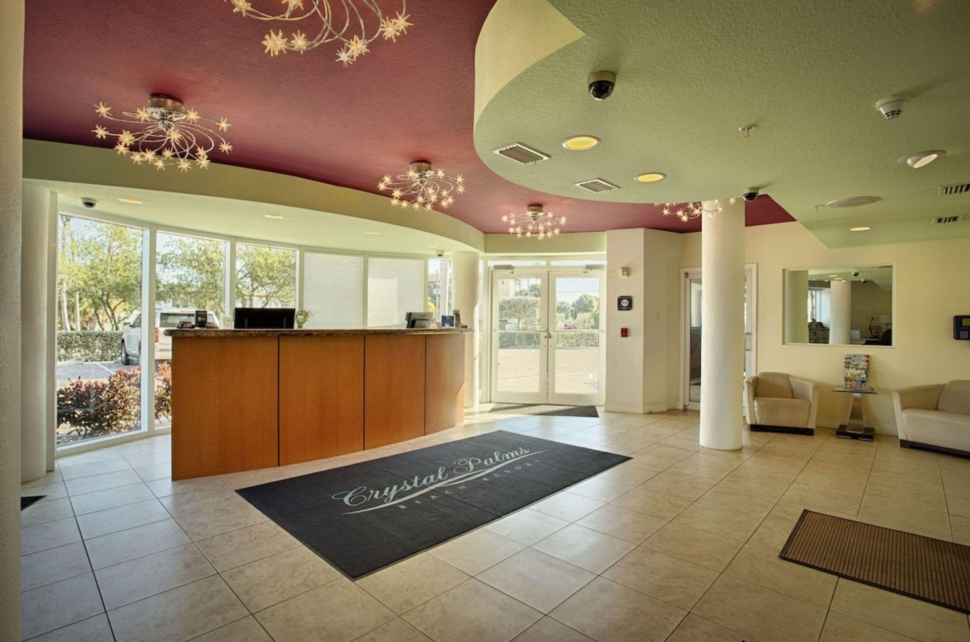 The lobby at Crystal Palms Beach Resort