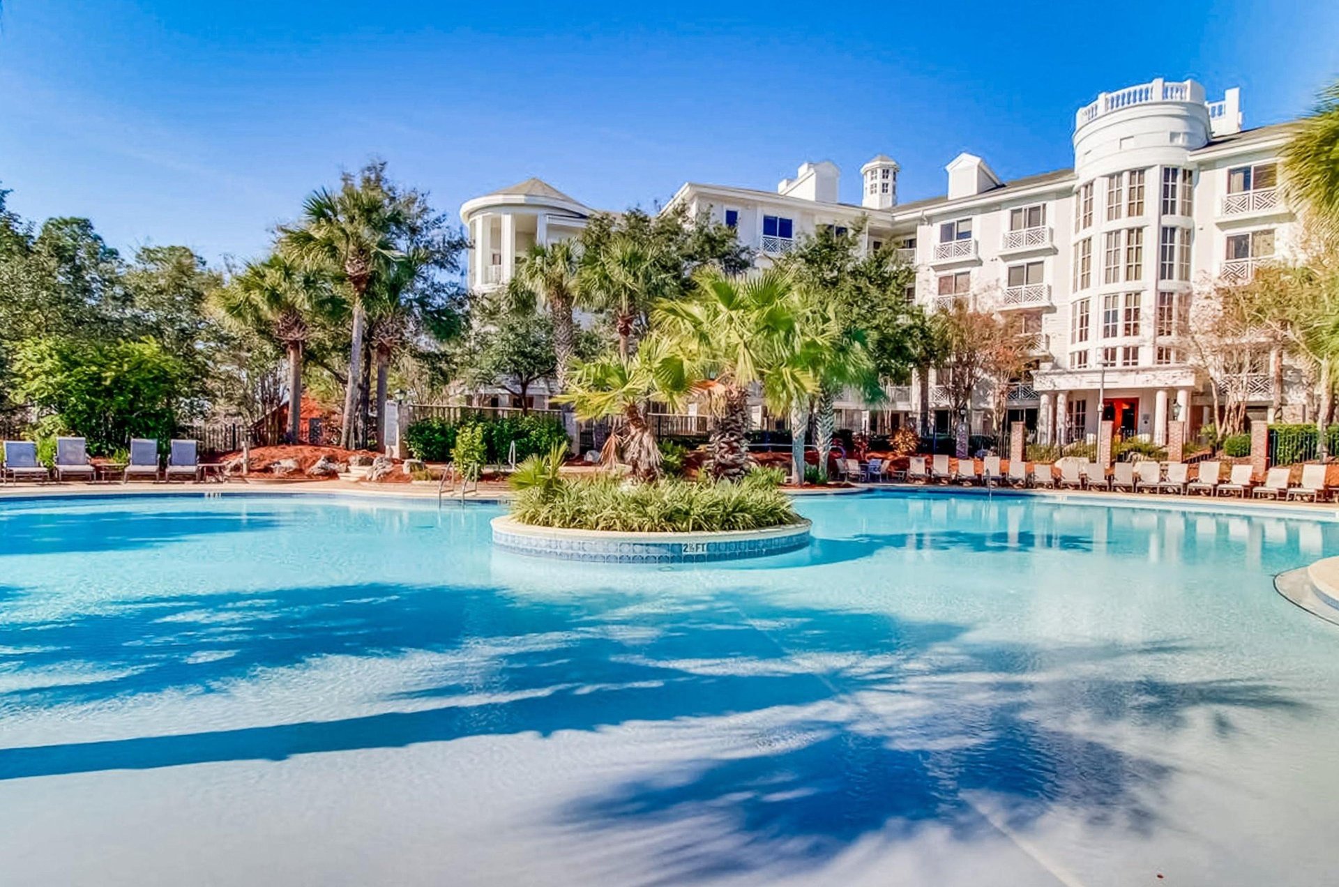 The outdoor swimming pool at Elation in Miramar Beach, Florida