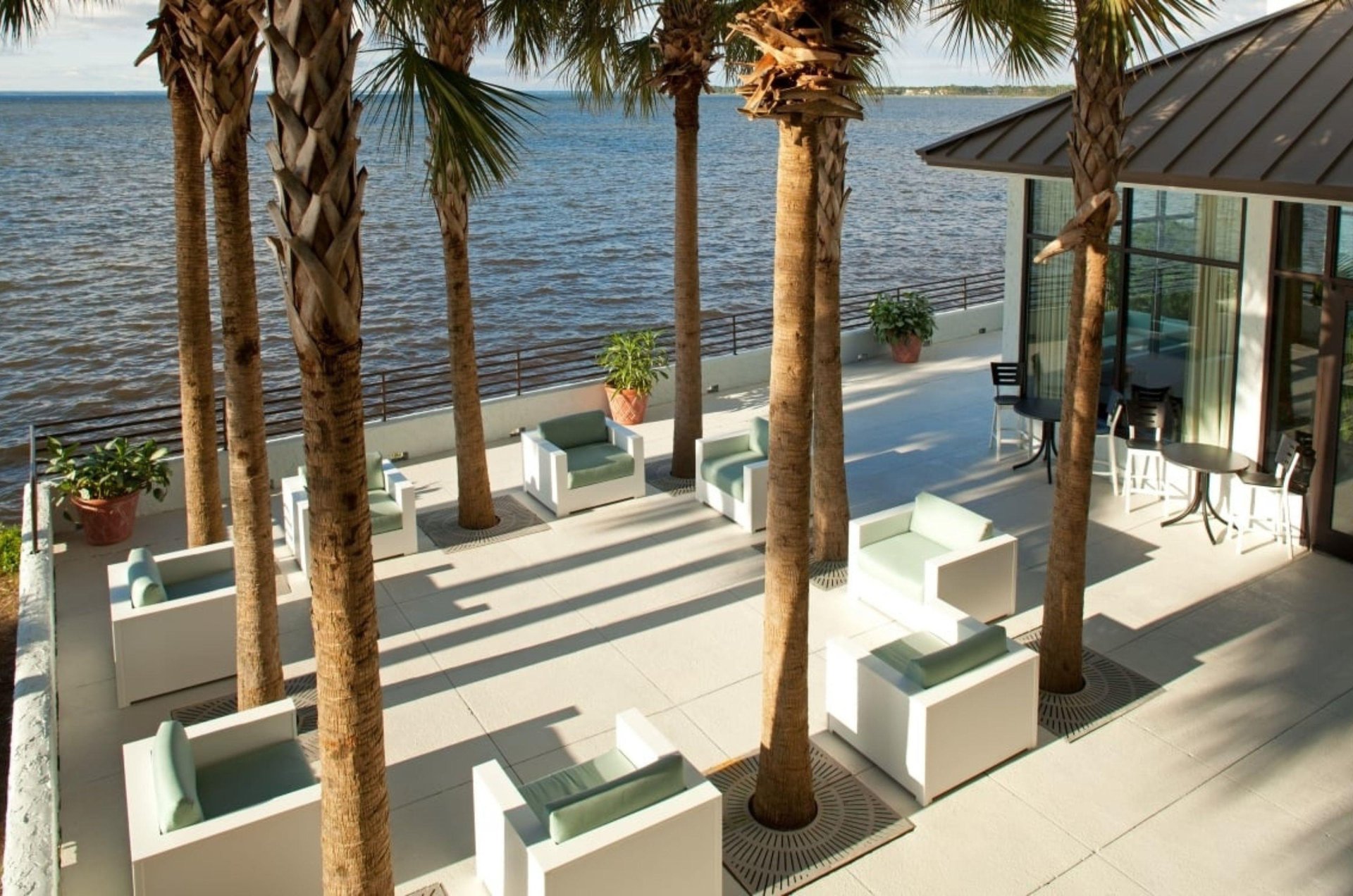 The bayside patio at Bayside in Miramar Beach, Florida