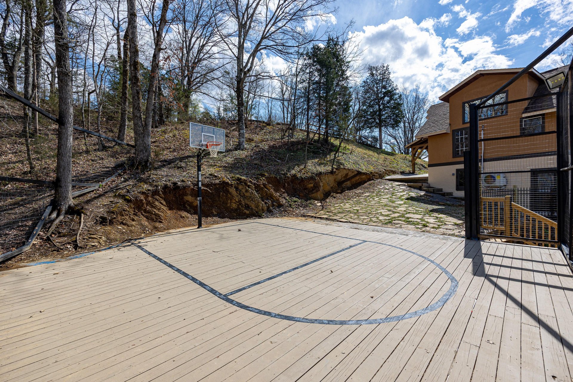 Basket Ball Court at Hoop Dreams Lodge