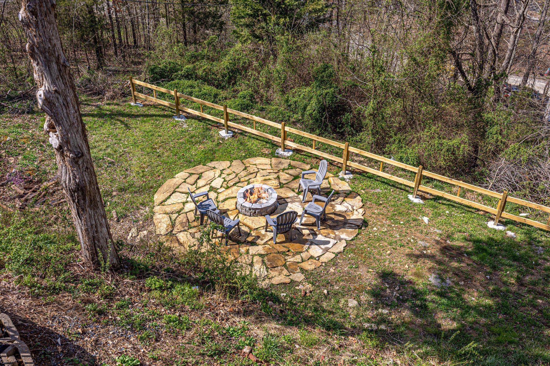 Firepit at Hoop Dreams Lodge
