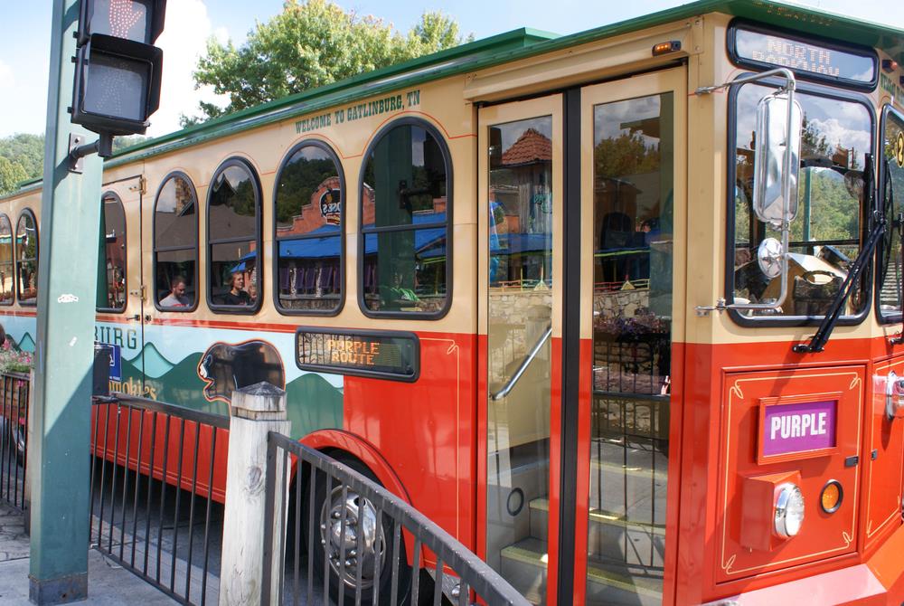 trolley in gatlinburg