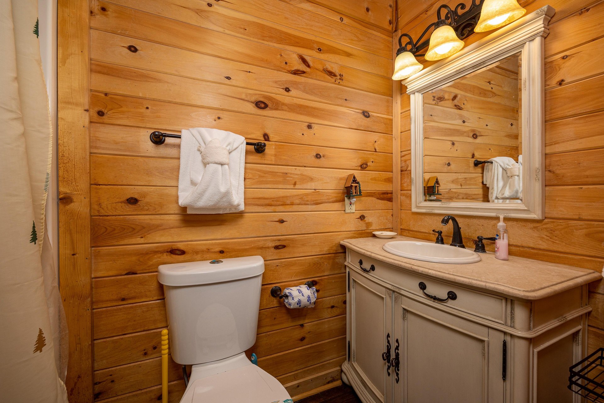 Second Bathroom at Eagles Nest, a 2 bedroom cabin rental located in Sevierville