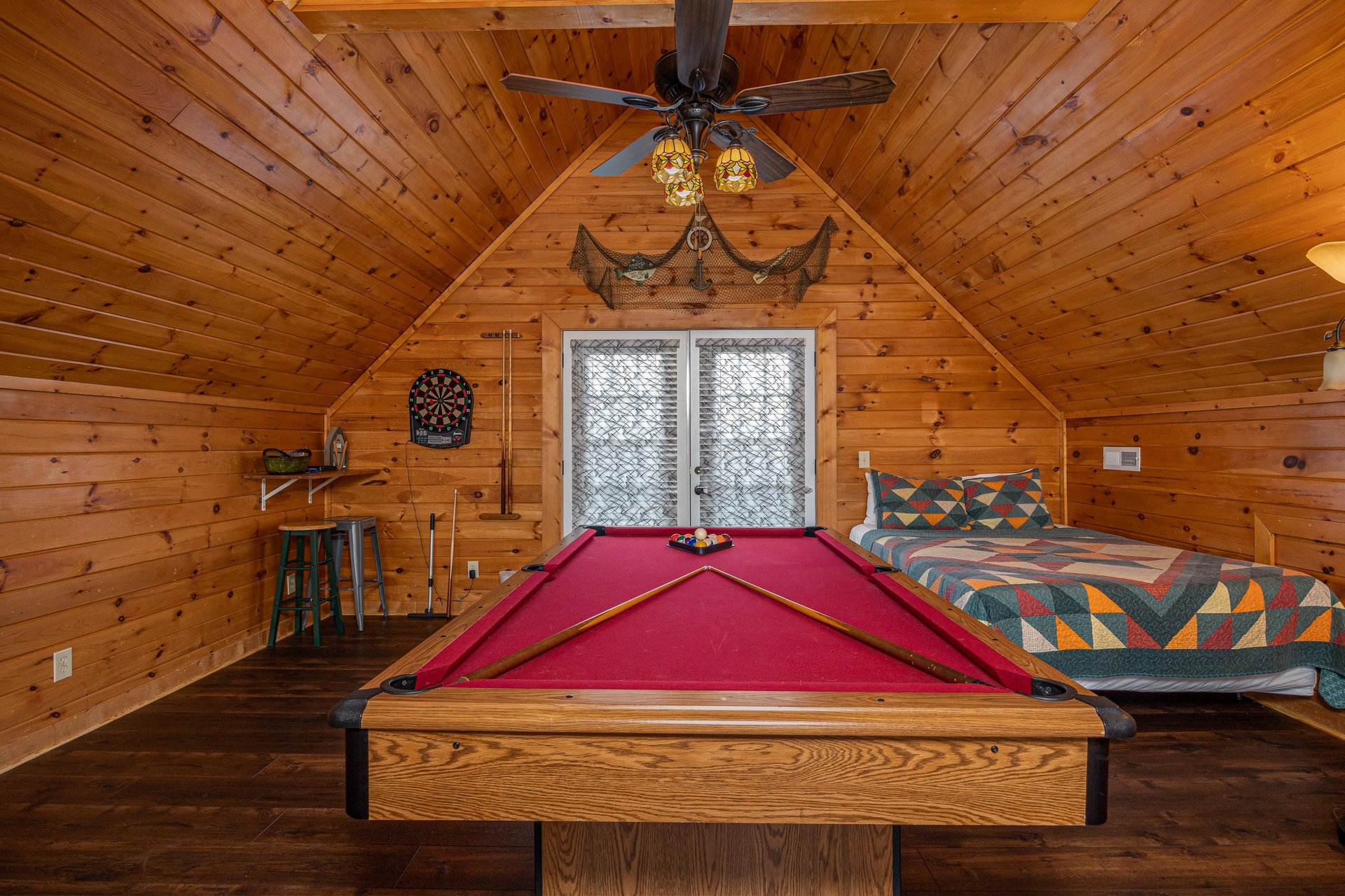 Pool Table at Eagles Nest, a 2 bedroom cabin rental located in Sevierville