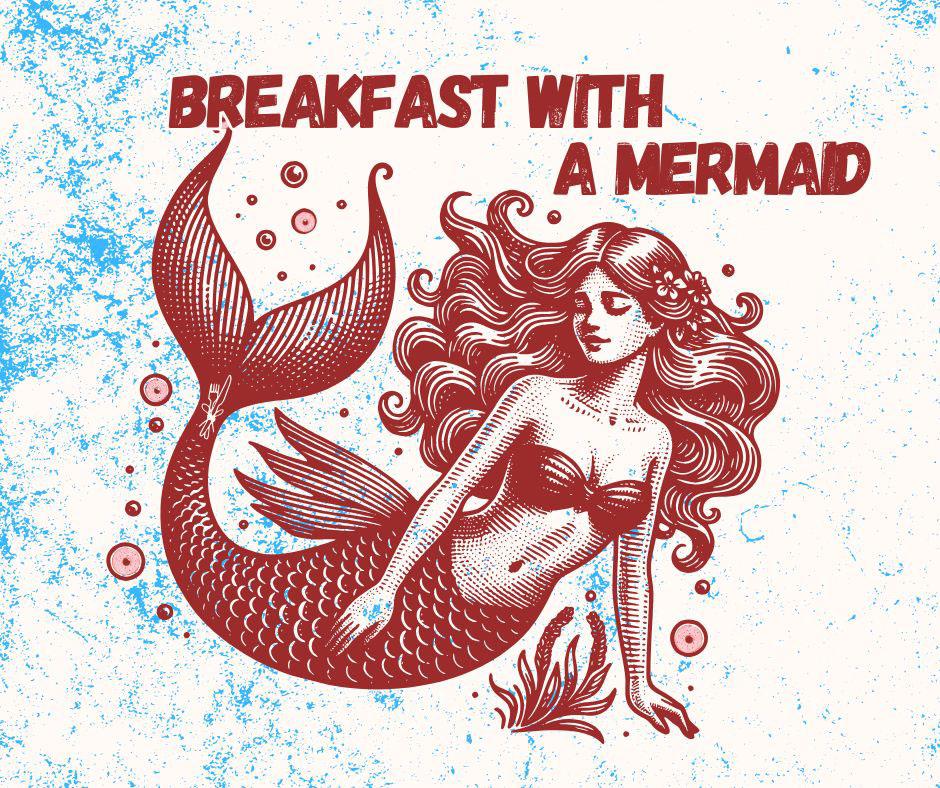 Red Mermaid Flat Illustrative Event Logo Facebook Post copy