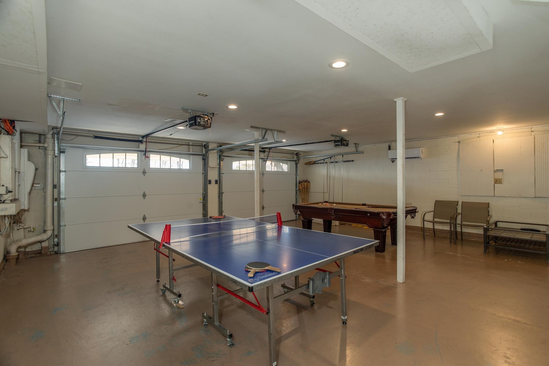 Ping pong and pool table in the game room at Best View Ever A 5 bedroom cabin rental in Pigeon Forge