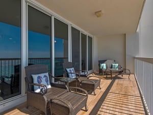 Private Balcony off Living Area and Primary Bedroom