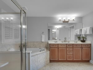 Primary Bathroom with Soaking Tub and Stand Alone Shower