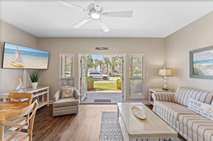 Living Room with a View out to Beach