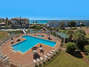 Great View of the Community Pool from your Private Balcony