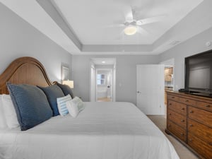 Primary Bedroom with King Bed and Flat Screen TV