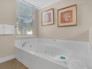 Primary bath with jacuzzi tub and walk in shower