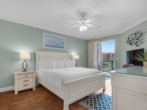 Primary Bedroom with King Bed and Flat Screen TV