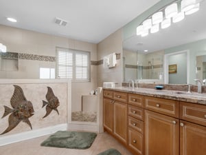 Primary Bathroom with Double Vanity Sink