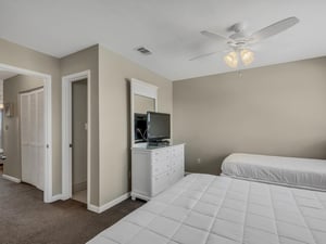 Guest Bedroom with Flat Screen TV