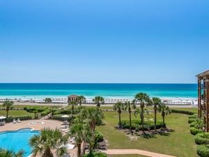 View of Pool and Gulf from Balcony