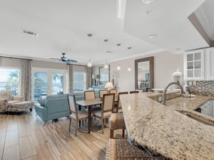 Dining area and kitchen