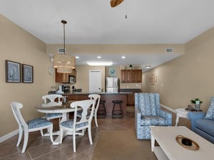 Dining area and kitchen