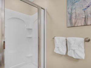 Guest bathroom with walk in shower