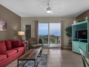 Living Area and Private Balcony