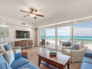 Large flat screen in living area