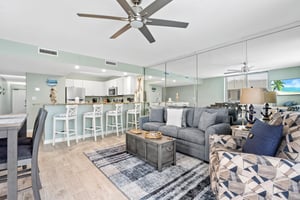 Living Room into Kitchen