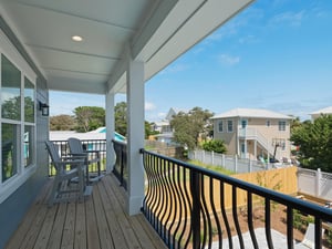 2nd Floor Balcony off Living Room Overlooking Pool