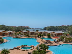 Balcony view of pool area and Gulf