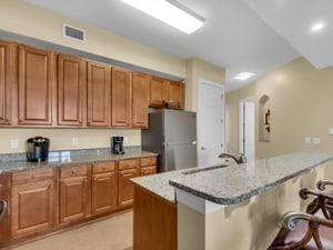 Kitchen with plenty of counter space for making meals