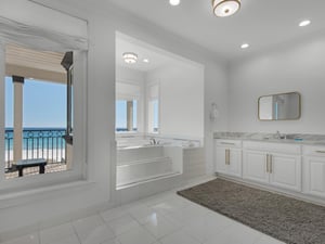 Primary Bathroom on 3rd Floor with Double Vanity and Soaking Tub