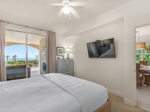 Primary bedroom entertainment, TV and Gulf view