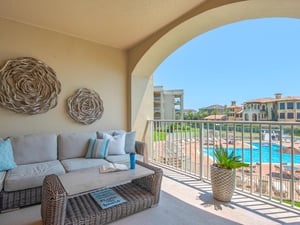 Comfortable seating on the balcony