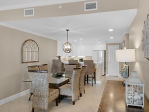 Dining area with additional breakfast bar seating