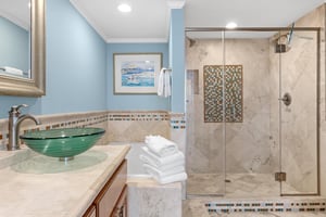 Primary Bathroom with Tub and Walk In Shower