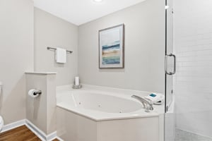 Primary Bathroom with Oversized Tub and WalkIn Shower