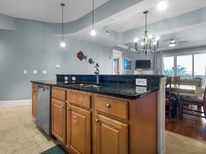 Kitchen provides plenty of counter space