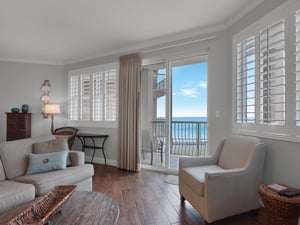 Living Area with Private Balcony