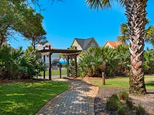 Complex Pool Area Gate Exit to get to Designated Beach Access