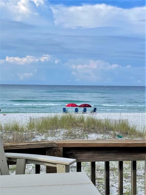 Main level deck with gorgeous Gulf views