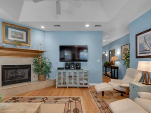 Living Room with Large Flatscreen TV